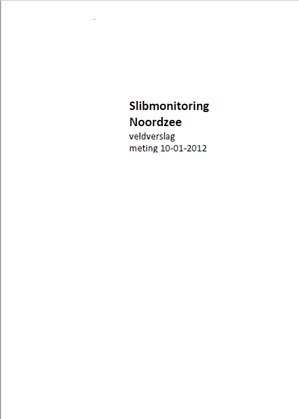 77_Rooke_2012_Slibmonitoring Noordzee_Medusa rapport 2012-P-391 veldverslag meting 10-01-2012